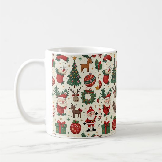 クリスマスマグカップ コーヒーマグカップ (左)