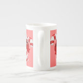 クリスマスマグカップ、サンタ、キャンディーケーン ボーンチャイナマグカップ (裏面)