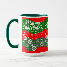 クリスマスマグカップ - 白いオーナメントとメリークリスマス マグカップ