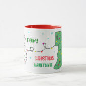 クリスマスマグカップ – Meowy Christmas Cat & Tree マグカップ (中央)