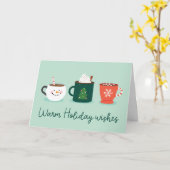 クリスマスマグズホリデーフォールディングカード カード (黄色い花)