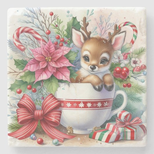 クリスマスマグトインデナー3 ストーンコースター (正面)