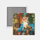 クリスマスマグネットでのサンタリンギングヴィンテージ マグネット (正面/裏面)