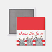 クリスマスマグネットスクウェアメリークリスマウス マグネット (正面/裏面)