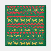 クリスマスマグネットススススクエアフューリーリトルクリスマス/CAT マグネット (正面)