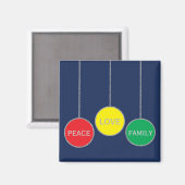 クリスマスマグネット正方形クリスマスオーナメント マグネット (正面/裏面)