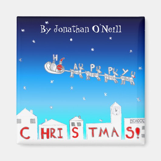 クリスマスマグネット – Santa By Jonathan Oneill マグネット (正面)