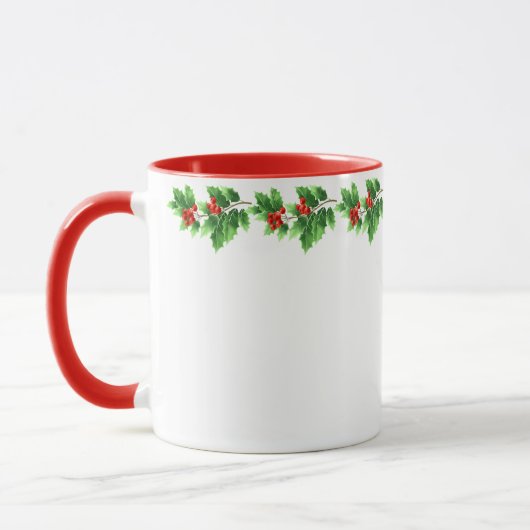クリスマスマグホリデーホリー マグカップ (左)