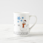 クリスマスマグ雪だるま ボーンチャイナマグカップ (右)
