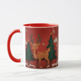 クリスマスマグ鹿 マグカップ