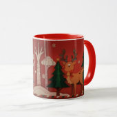 クリスマスマグ鹿 マグカップ (正面右)