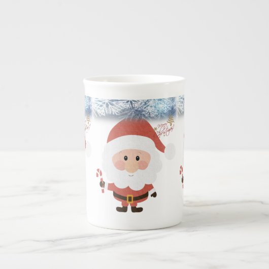 クリスマスマグ サンタ ボーンチャイナマグカップ (正面)