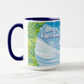 クリスマスマグ、ピンピンペンギン&雪だるま。 マグカップ (左)