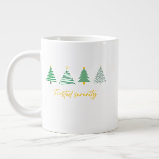 クリスマスマグ – ホッとホリデーココア & コーヒー ジャンボコーヒーマグカップ (左)