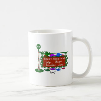 クリスマスマグ(家族名付き)の小人印 コーヒーマグカップ