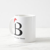 クリスマスマグ「B」イニシャル コーヒーマグカップ (正面左)