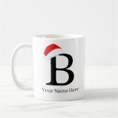 クリスマスマグ「B」イニシャル コーヒーマグカップ (左)