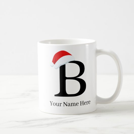 クリスマスマグ「B」イニシャル コーヒーマグカップ (右)