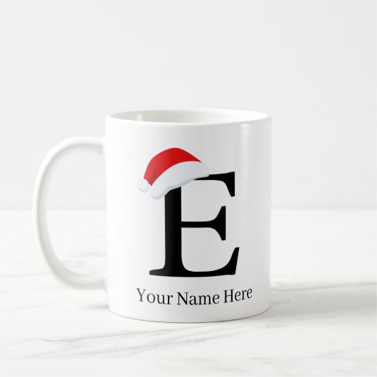 クリスマスマグ「D」イニシャル コーヒーマグカップ (左)