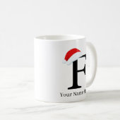 クリスマスマグ「F」イニシャル コーヒーマグカップ (正面右)
