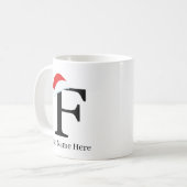 クリスマスマグ「F」イニシャル コーヒーマグカップ (正面左)
