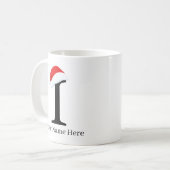 クリスマスマグ"I"イニシャル コーヒーマグカップ (正面左)