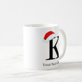 クリスマスマグ「K」イニシャル コーヒーマグカップ (正面右)