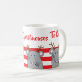 クリスマスマグ「Merry More Christmouses To Come」 コーヒーマグカップ (正面右)