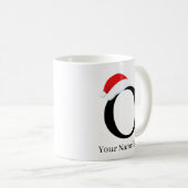 クリスマスマグ「O」イニシャル コーヒーマグカップ (正面右)