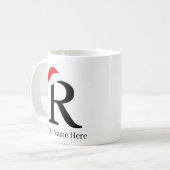 クリスマスマグ「R」イニシャル コーヒーマグカップ (正面左)