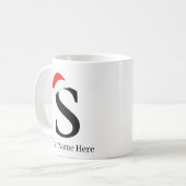 クリスマスマグ「S」イニシャル コーヒーマグカップ (正面左)
