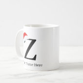 クリスマスマグ「Z」イニシャル コーヒーマグカップ (正面左)