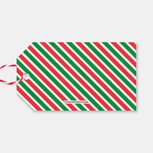 クリスマスマジカルトインデナーフードラベル 子供へ ギフトタグ (裏面横)