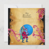 クリスマスマジックベリーのパーチメント紙 招待状 (裏面)