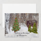 クリスマスマジック フラット ホリデー カード (正面/裏面)