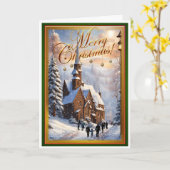 クリスマスマス カード (黄色い花)