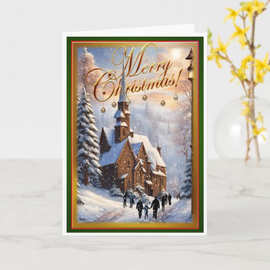 クリスマスマス カード (黄色い花)