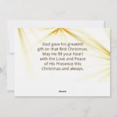 クリスマスマタイ2:10スターモダンデザインフラット シーズンカード (裏面)