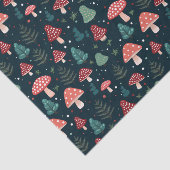 クリスマスマッシュルームパターンホリデー 薄葉紙 (詳細)