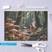 クリスマスマッシュルーム妖精の切り離し 薄葉紙 (クラフト)