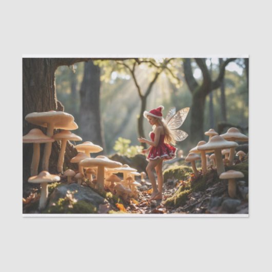 クリスマスマッシュルーム妖精の切り離し 薄葉紙 (正面)