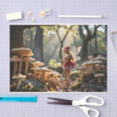 クリスマスマッシュルーム妖精の切り離し 薄葉紙 (クラフト)