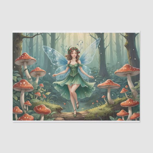 クリスマスマッシュルーム妖精の切り離し 薄葉紙 (正面)