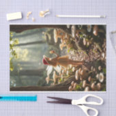 クリスマスマッシュルーム妖精の切り離し 薄葉紙 (クラフト)