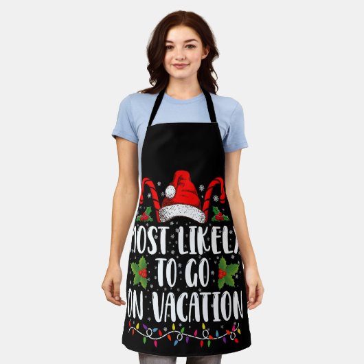 クリスマスマッチングで最も可能性が高い休暇に行く エプロン (着用した状態)