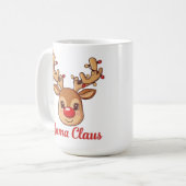 クリスマスマッチングマグカップ – 家族の休日の衣装 コーヒーマグカップ (正面左)