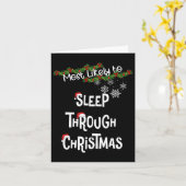 クリスマスマッチングFaを通して眠る可能性が高い カード (黄色い花)