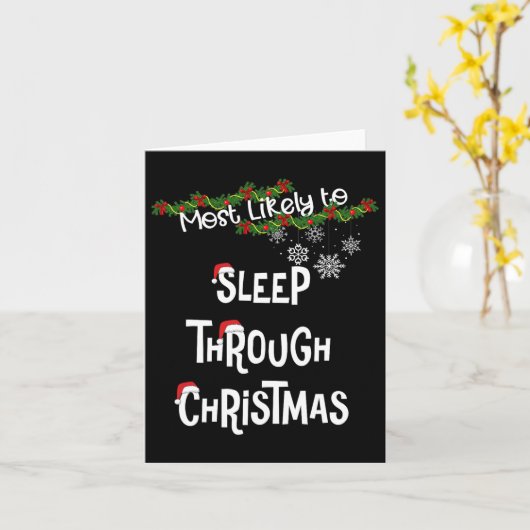 クリスマスマッチングFaを通して眠る可能性が高い カード (黄色い花)