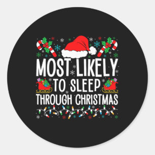 クリスマスマッチングFaを通して眠る可能性が高い ラウンドシール
