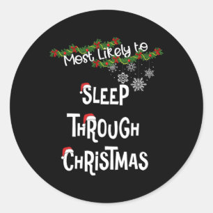 クリスマスマッチングFaを通して眠る可能性が高い ラウンドシール